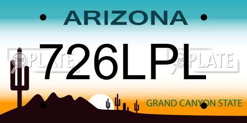 726LPL Arizona License Plate