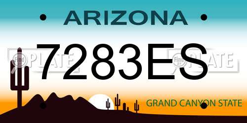 7283ES Arizona License Plate
