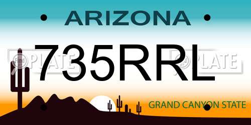 735RRL Arizona License Plate