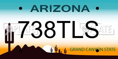 738TLS Arizona License Plate