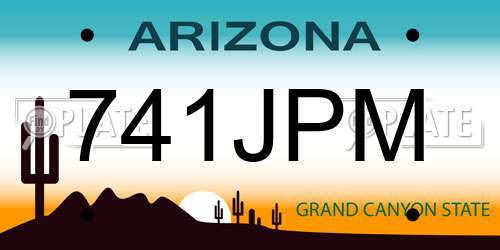 741JPM Arizona License Plate