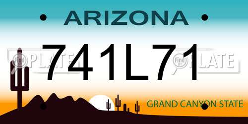 741L71 Arizona License Plate