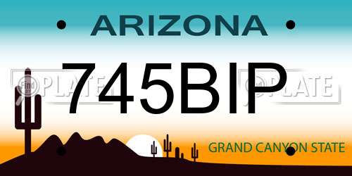 745BIP Arizona License Plate