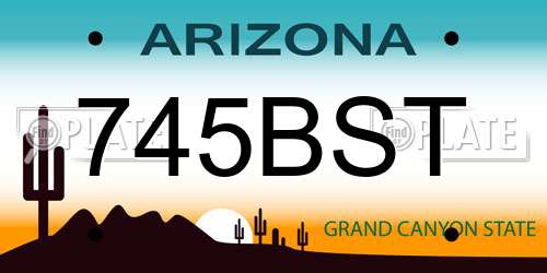 745BST Arizona License Plate