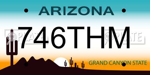 746THM Arizona License Plate