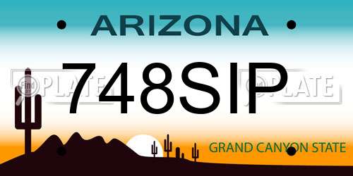 748SIP Arizona License Plate