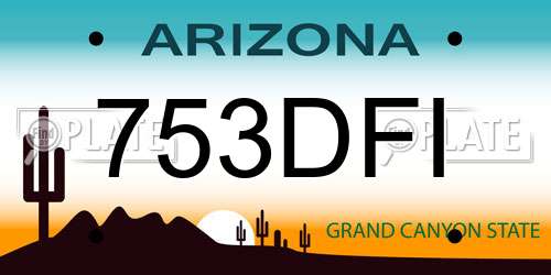 753DFI Arizona License Plate