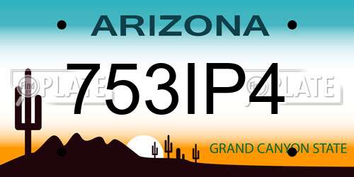 753IP4 Arizona License Plate