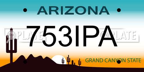 753IPA Arizona License Plate