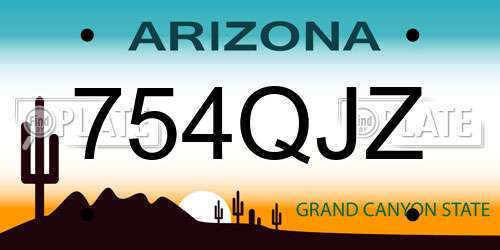 754QJZ Arizona License Plate