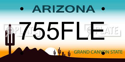 755FLE Arizona License Plate