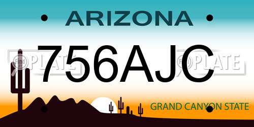 756AJC Arizona License Plate