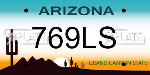 769LS Arizona License Plate