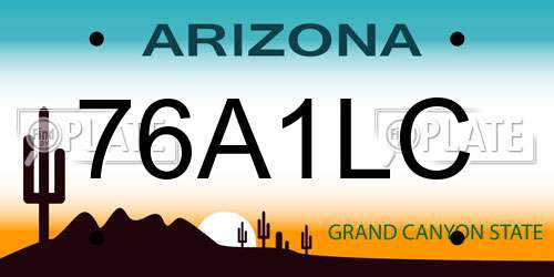 76A1LC Arizona License Plate