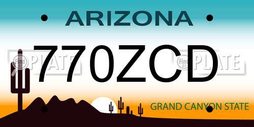 770ZCD Arizona License Plate