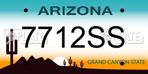7712SS Arizona License Plate