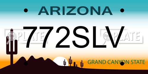772SLV Arizona License Plate
