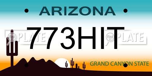 773HIT Arizona License Plate