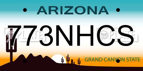 773NHCS Arizona License Plate