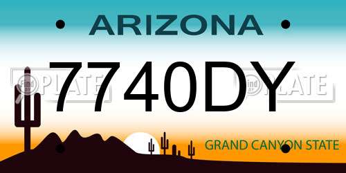 7740DY Arizona License Plate