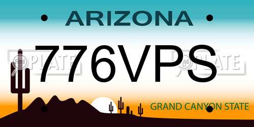 776VPS Arizona License Plate