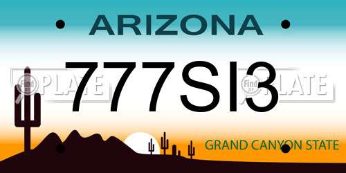 777SI3 Arizona License Plate