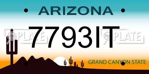 7793IT Arizona License Plate