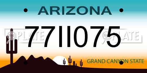 77II075 Arizona License Plate