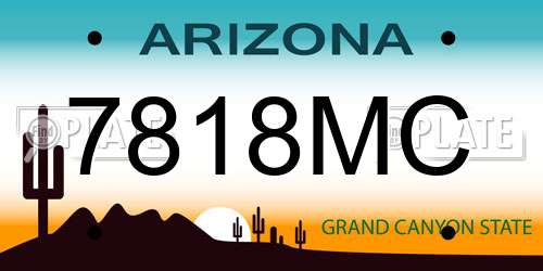 7818MC Arizona License Plate