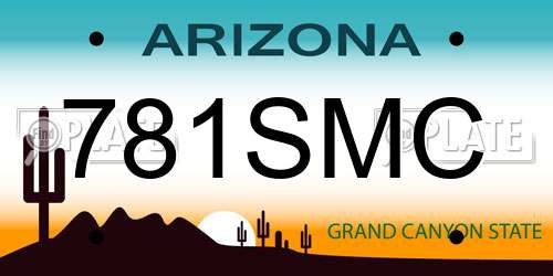 781SMC Arizona License Plate