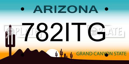 782ITG Arizona License Plate