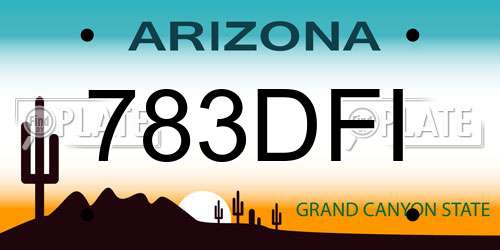 783DFI Arizona License Plate