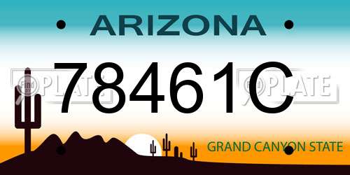 78461C Arizona License Plate