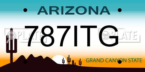 787ITG Arizona License Plate