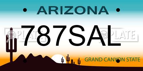787SAL Arizona License Plate