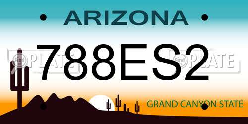 788ES2 Arizona License Plate
