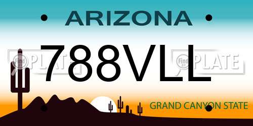 788VLL Arizona License Plate