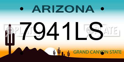 7941LS Arizona License Plate