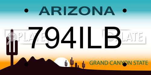 794ILB Arizona License Plate