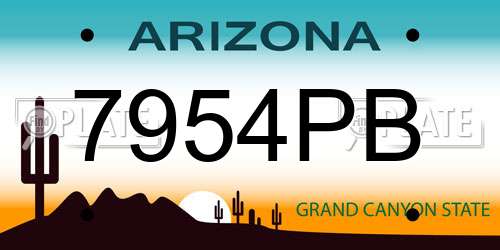 7954PB Arizona License Plate