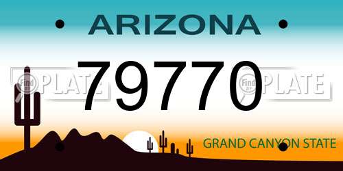 79770 Arizona License Plate