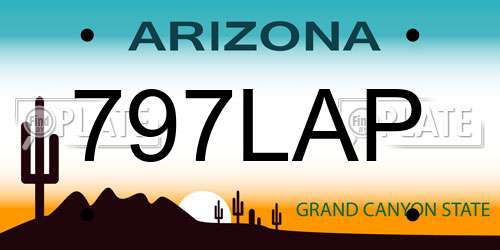 797LAP Arizona License Plate