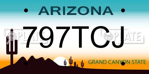 797TCJ Arizona License Plate