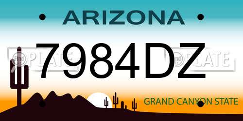 7984DZ Arizona License Plate