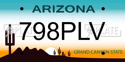 798PLV Arizona License Plate