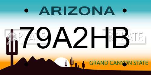 79A2HB Arizona License Plate