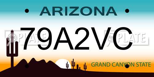79A2VC Arizona License Plate