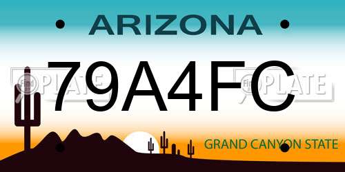 79A4FC Arizona License Plate