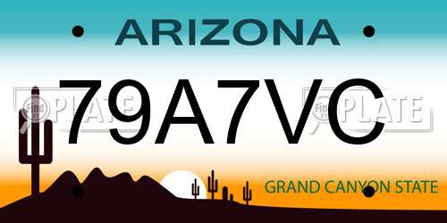 79A7VC Arizona License Plate
