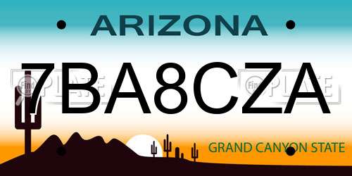 7BA8CZA Arizona License Plate